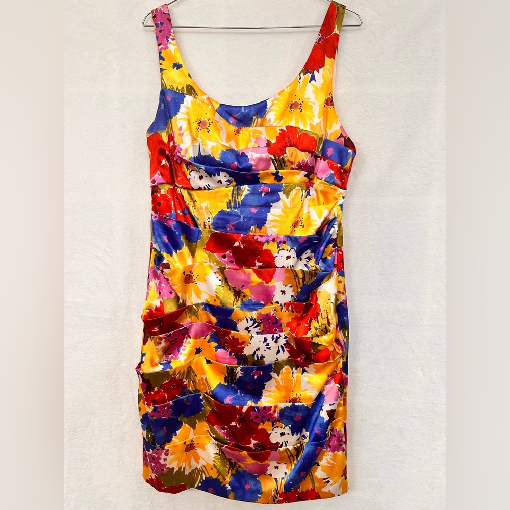 Bisou Bisou Colorful Floral Mini Dress